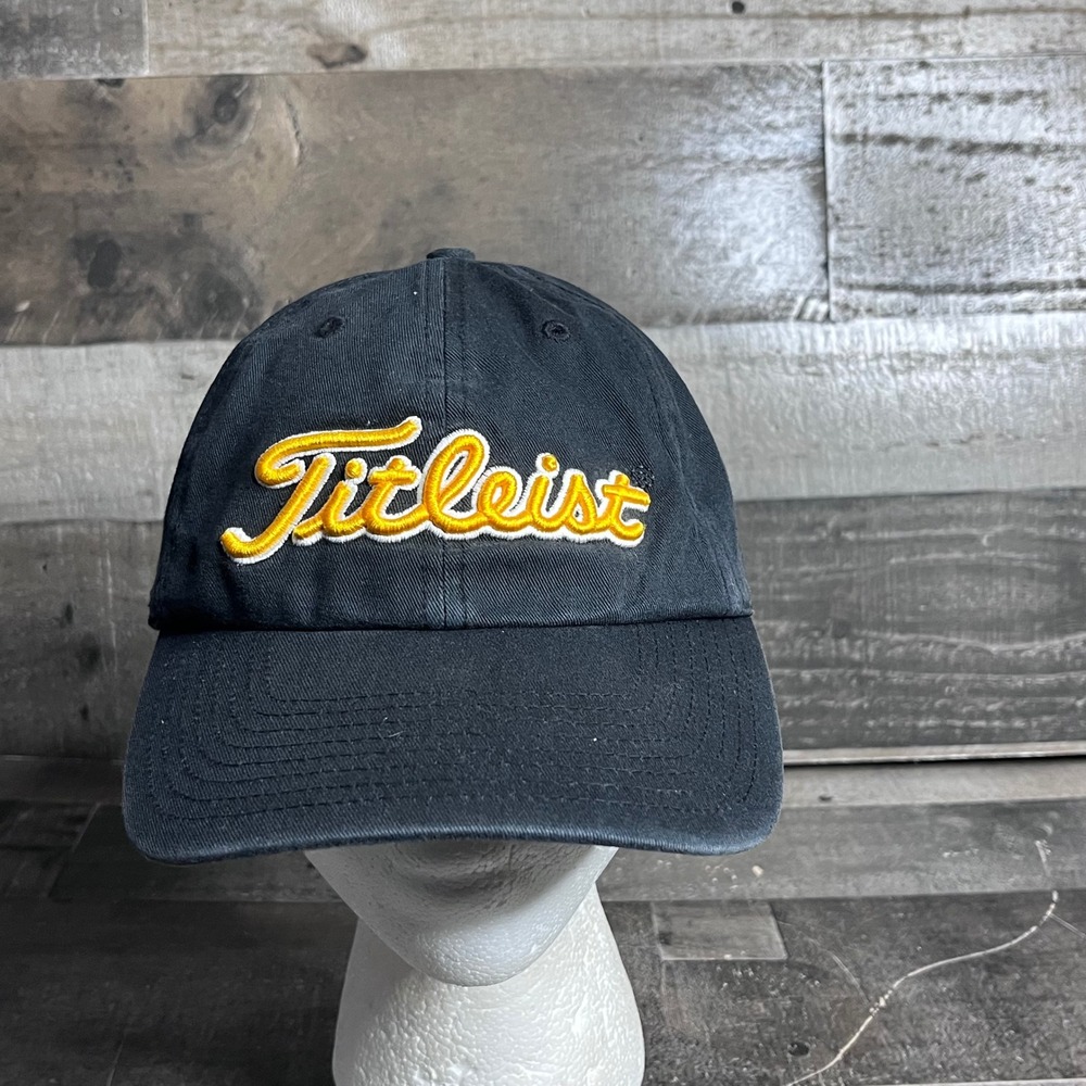 Titleist Pittsburgh Pirates Golf Hat Black Yellow Adjustable Strapback Cap
